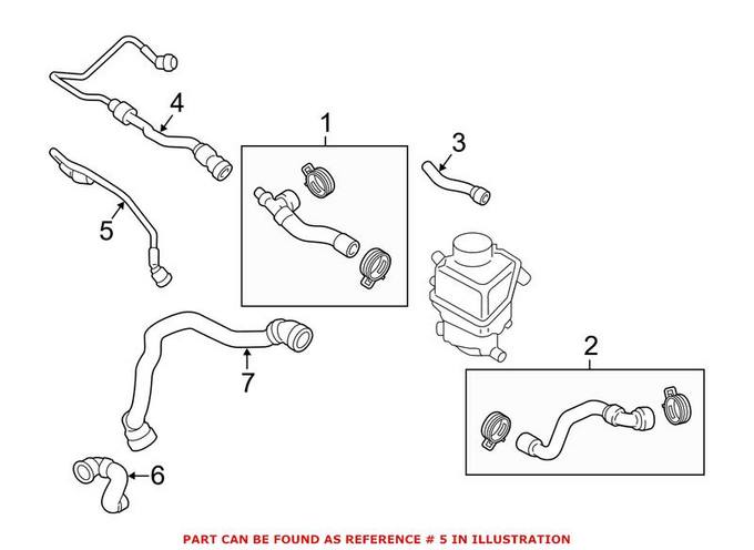 BMW Engine Coolant Hose 17127592650